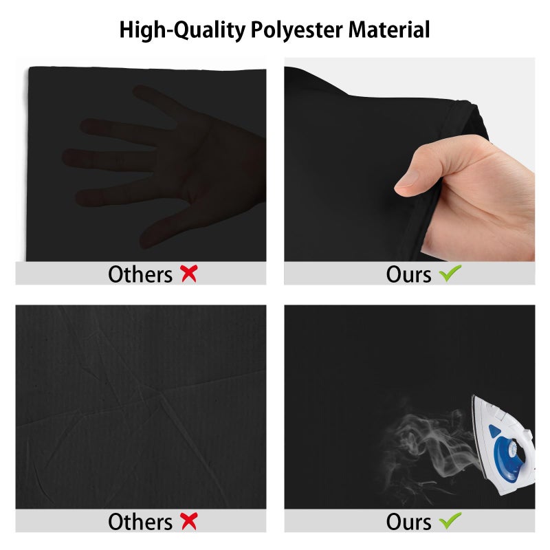 UTEBIT 10x10FT Black Backdrop for Photography, Polyester Photo Backdrops Cloth for Photography, Low-Temperature Ironing Wrinkle Removal - Image 3